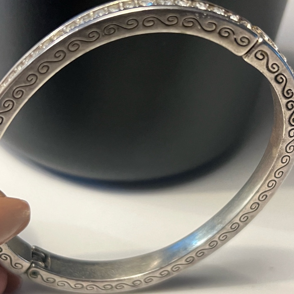 Brighton Sterling Silver Bangle with hinge. Beautiful classic Brighton style.